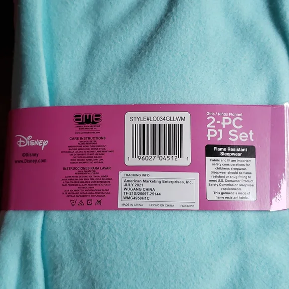 NIP. STITCH. Girl's 4/5 2pc Pjs - Picture 2 of 2